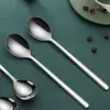 Venta al por mayor de fábrica Cuchara Estilo Coreano 316 Cuchara de Acero Inoxidable 304 Engrosada para Remover Cuchara para Hielo Cuchara para Café Cuchara de Comedor para el Hogar Cuchara para Sopa