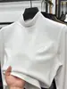 Sudadera Térmica de Cuello Alto Medio para Hombre para Otoño e Invierno, Camiseta de Manga Larga, Capa Base de Alta Elasticidad, Ropa Interior Gruesa y Cálida