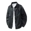 Camisa de trabajo para pareja, top de manga larga de alta gama, elegante y moderno para hombre con diseño degradado, prenda exterior retro de alta costura, colección de otoño para hombre