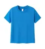 Camisetas de Algodón Puro para Niños de Color Sólido con Mangas Cortas para Niños y Niñas en Verano Estampadas Personalizadas Pintadas a Mano para Jardín de Infancia Publicidad Cultural
