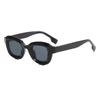 Nuevos lentes de sol cuadrados pequeños de color caramelo divertidos para mujer, lentes de sol de pasarela de moda europea y americana, lentes de sol convexos cóncavos para hombre