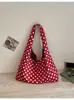 Bolso de Hombro Nuevo Estilo Coreano Ins de Puntos Negros y Blancos 2025 para Mujer, Bolso de Mano Versátil de Moda, Bolsa de Compras con Diseño Único