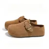 Zapatos Birkenstock de Cobertura Total para Mujer 2026 Otoño Nuevos Zapatos Perezosos de Cuero Mate con Hebilla Planos Retro Birkenstock Zapatos Individuales