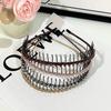 Diadema Dentada con Perlas y Pedrería Estilo Coreano Diadema Antideslizante Artefacto Cueva para el Cabello Flequillo Cabello Roto Pinza para el Cabello Combinable Tocado Elegante