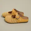 Biqueira Francesa Birkenstock Mules Sapatos Femininos 2026 Verão Novo Respirável Slip-on Mulheres Grávidas Mary Jane Sapatos Casuais