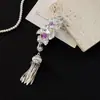 Pasador de Pelo con Borla de Campana de Diamante Azul para Mujer, Accesorio de Pelo Exquisito de Gama Alta, Pinza Lateral, Pasador de Pelo, Pinza BB Lateral de Estilo Antiguo
