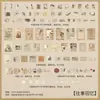 Paquete de Pegatinas de Material para Manualidades Retro de 260 Piezas Papel de Material para Manualidades DIY Pegatina de Mascota Mariposa Decoración para Cuaderno