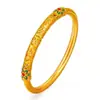 Vietnam Shajin Cultura Dunhuang Herencia de Joyería Pulsera de Esmalte de Buena Fortuna Flor Tallada a Mano Pulsera Calada