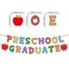 GRADUADO DE PREESCOLAR graduados de preescolar banderín de letras adornos de remolino en stock venta al por mayor personalización