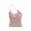 Top tube halter sexy de cuello bajo para mujer, estilo puro deseo verano 2026, ajustado, top versátil que realza la figura para chicas audaces