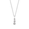 Collar transfronterizo de gran venta Estilo japonés y coreano Vintage Nicho Moda Acero de titanio Cadena para clavícula para mujer con una línea de diamantes incrustados en forma de gota