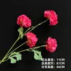 Serie roja flores artificiales decoración de un solo tallo flores de seda bolas de flores para pasillo adornos flores de mesa materiales de arte floral restaurante exterior boda