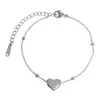 Conjunto de Colar Pulseira Tornozeleira Coração Joias Simples Coração Estilo Ins Corrente de Clavícula Feminina Joias Fabricante Atacado
