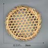 Cesta de bambu tecida redonda cesta de bambu para cozinhar no vapor tapete de bambu para cozinhar no vapor artefato de rede antiaderente tapete de mesa tapete para cozinhar no vapor suprimentos de hotel placa de bambu
