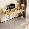 Escritorio de computadora plegable para dormitorio, oficina en casa, estudio, espacio pequeño, escritorio rectangular simple para estudiar y comer