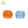 Hielo en forma de almohada cortado con diamante de alto carbono, colección de circonita rectangular gruesa de color, fabricante de gemas Wuzhou al por mayor piedras sueltas de CZ