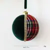 El adorno de bola de Navidad de 8 cm más vendido de Amazon, decoración para árbol de Navidad, bola de espuma a cuadros de tela envuelta para Navidad festiva
