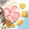 Serie Cena a la Luz de las Velas Molde 3D para Galletas, Molde de Repujado para Fondant de Galletas, Vela, Copa de Vino y Plato de Cena, Horneado Creativo