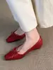Bico quadrado baixo 2026 sapatilhas de balé laço de noite boca rasa sapatos de salto único vento suave da noite novo feminino retrô francês