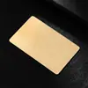 Tarjeta de Negocio Metálica Nueva Pequeña de Acero Inoxidable en Blanco 78*43*0.8mm, Acabado Cepillado, Se Puede Grabar, Tarjeta Metálica de Acero de Titanio, Conmemorativa