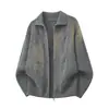 Cárdigan de Punto Trenzado de Color Sólido con Cuello Alto y Doble Cremallera para Otoño e Invierno, Suéter Holgado de Moda Versátil para Hombres y Mujeres, Estilo Otoñal