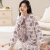 Pijama feminina atacado transfronteiriço primavera e outono novo algodão imitação manga comprida senso de alta qualidade doce casual fofo roupa de casa terno