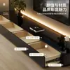 Mueble de TV para sala de estar, nuevo modelo 2026, apartamento pequeño, lujo ligero, sensación de alta gama, combinación de mesa de centro de pie y mueble de TV