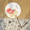 Leque de Papel Melancia Criativo Pintado à Mão para o Verão, Adereço para Foto de Viagem de Verão, Estilo Chinês Moderno, Leque de Mão Fresco e Simples