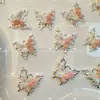 Colgante de Flor de Mariposa Colorida Fantasía Material para Manualidades con Cuentas Pulsera Collar Pendientes Joyería Accesorios de Cuentas Sueltas