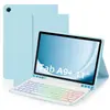 Adequado para Samsung Taba9Pus 11 polegadas Teclado Bluetooth Capa Protetora S9Fe A8 X205 Capa de Couro Teclado Colorido