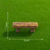 Taburete doble de madera maciza con musgo carnoso, micropaisaje, decoración para parejas, regalo, material de bricolaje, resina, artesanía vintage.
