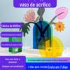 Vaso de acrílico personalizado estilo nórdico ins casa sala de estar flor organizar decorações de mesa vaso de acrílico