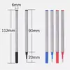 Recarga de tinta para caneta esferográfica em linha atacado metal neutro universal vermelho azul preto 0.50.7 substituição para caneta de assinatura recarga à base de água