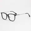 8153 Montura de Gafas de Titanio Puro para Mujer, Montura Retro, Montura de Titanio, Montura Completa, Montura de Acetato, Varilla de Titanio Puro, Combinación de Oro y Plástico