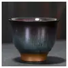 Xícara de Chá Jianzhan Queimada em Forno Tamanho Grande Cerâmica Xícara para Degustação de Chá Xícara de Anfitrião Kung Fu Chapéu de Cogumelo Conjunto de Uma Peça Xícara de Chá Tenmoku Múltiplos Estilos