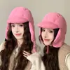 Sombrero Down Lei Feng Estilo Coreano Invierno Relleno de Plumón Ligero Cálido Protección para los Oídos Gorra de Vuelo Mismo Estilo para Hombres y Mujeres Sombrero para Montañismo Resistente al Viento y la Nieve