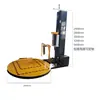 Máquina enrolladora automática con control remoto Plato giratorio Máquina envolvedora de película Máquina envolvedora de película con corte automático de película superior