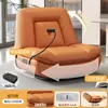 Sillón sofá individual, sofá cápsula espacial, sofá reclinable eléctrico giratorio para sala de estar, mecedora multifuncional de cuero WY