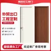 Puerta de Madera-Plástico WPC, Puerta Compuesta de Madera Sólida sin Pintar, Puerta de Dormitorio, Puerta Interior para Habitación de Alquiler de Hotel y Apartamento, Venta al por Mayor por Fabricante