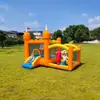 Castillo hinchable clásico con tobogán, castillo hinchable para niños con postes de boxeo, casa de juegos hinchable para interiores y exteriores