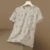 Camiseta Esportiva Masculina de Manga Curta, Fina, de Seda Gelo, Secagem Rápida, Refrescante, Fabricante Transfronteiriço