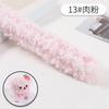 Palo retorcido de lana rizada Tiras de felpa de colores para la raíz del cabello Material DIY Super Grueso y Denso Regalo casero Oso de peluche