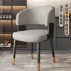 Cadeiras de jantar simples, adequadas para uso doméstico, mesas de jantar e restaurantes; estilo de luxo leve, com braços e encostos, ideal para salas de jantar, hotéis e salas de reunião; cadeiras de couro estofadas
