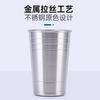 Taza de Cerveza de Acero Inoxidable 304 de una Capa Transfronteriza, Taza de Café Portátil con Borde Enrollado, Vaso Deportivo para Agua, Vaso para Coche para Exterior, Venta al por Mayor