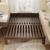 Estrutura de cama emenda cama tatami bay window conexão dobrável retrátil modificação suporte extensão telescópico fixo madeira maciça inteiro