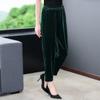 Calças de Veludo para Mulheres, Nova Coleção Primavera e Outono, Tamanho Grande, Cropped Casual, Calças Harem, Emagrecedoras, Versáteis, Cintura Alta, Skinny