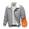 2026 Novo Casaco Masculino de Veludo Cotelê Vintage de Inverno Transfronteiriço Tamanho Grande com Gola Reversível Forro de Lã de Cordeiro com Fleece para Aquecimento