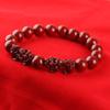 Pulsera Pixiu de Cinabrio Oro Púrpura Círculo Sencillo Cuero Huxiu Hombres y Mujeres Pulsera Pixiu de Pareja Año del Zodíaco Pulsera Roja Doble Pixiu