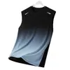 Camiseta Estampada de Seda de Gelo Novo Estilo Verão, Moletom Esportivo Fino, Camiseta Solta Sem Mangas, Camiseta Solta de Manga Curta Tamanho Grande