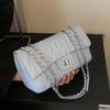 Bolso cruzado ins combinable para mujer 2023 nueva moda verano bolso de cadena rombo bordado hilo hombro pequeño bolso cuadrado